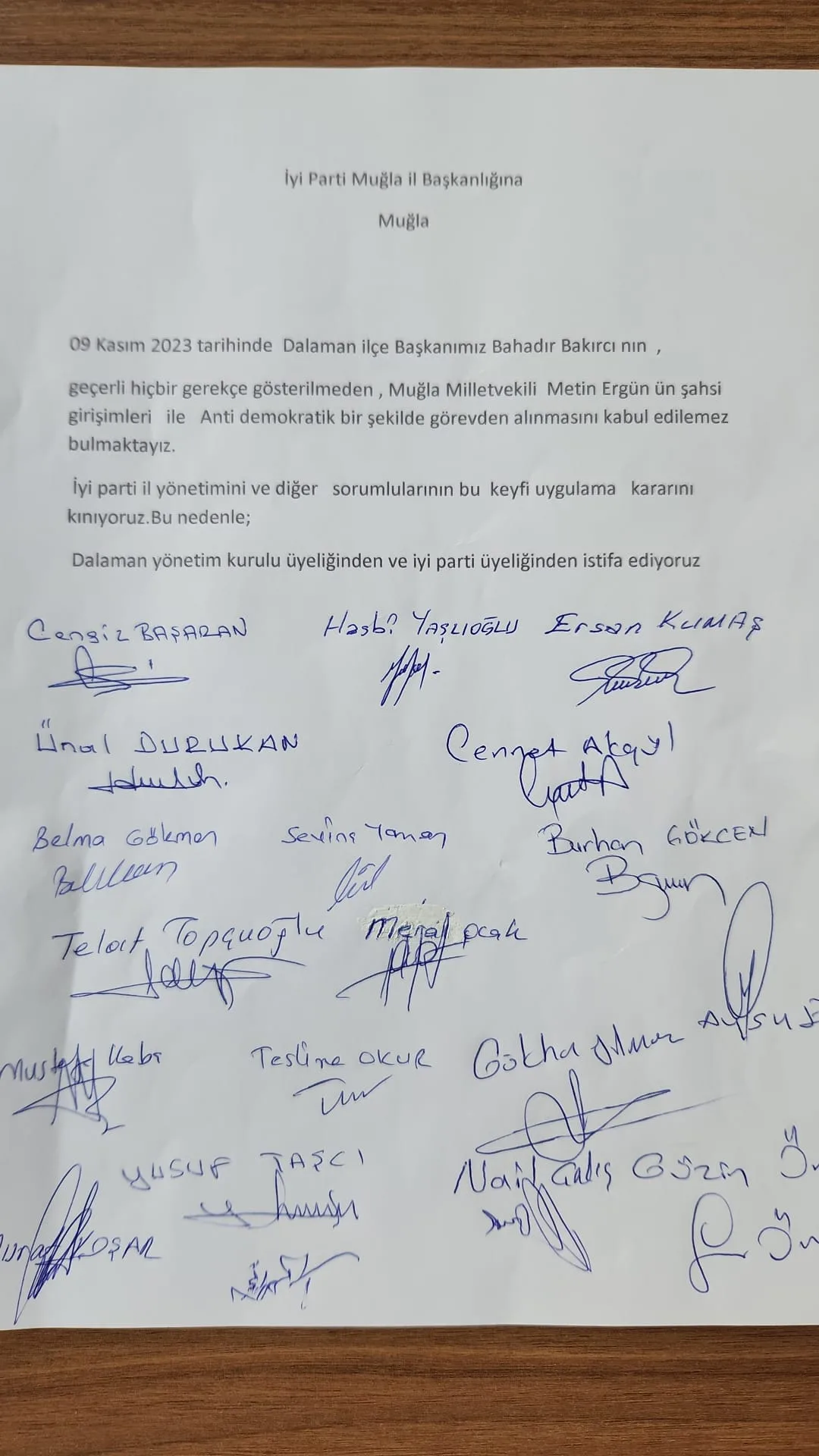 İyi Parti Dalaman İlçe Başkanı Görevden Alındı