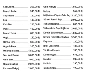 Muğla'da kuaförlere zam geldi