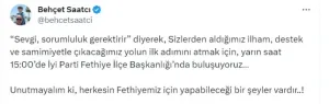Behçet Saatcı duyurdu: “Yarın İlçe Başkanlığı'nda buluşuyoruz”