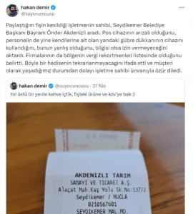 Seydikemer Belediye Başkanı Akdenizli’nin şirketi kahveye gübre fişi kesti