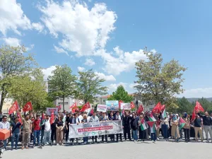 MSKÜ öğrencilerinden Filistin mücadelesine destek MSKÜ öğrencilerinden Filistin mücadelesine destek