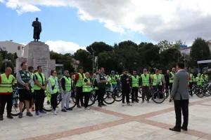 Sağlıklı yaşam için pedal çevirdiler