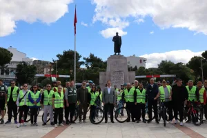 Sağlıklı yaşam için pedal çevirdiler