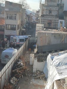 Vakıflar Hamamı restorasyon çalışmasında iş kazası