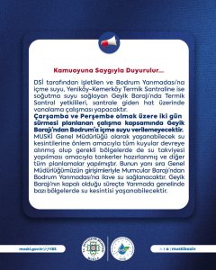 Bodrum'da 2 günlük su kesintisi Bodrum'da 2 günlük su kesintisi