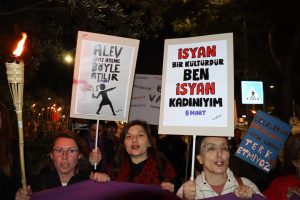 Muğla'da kadınlar 8 Mart için yürüdü 