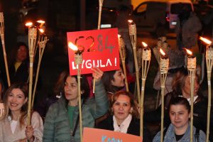 Muğla'da kadınlar 8 Mart için yürüdü 