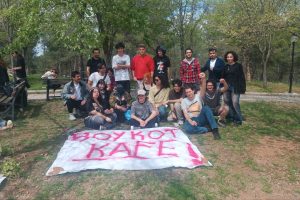 MSKÜ öğrencileri kampüste "Boykot Kafe" kurdu
