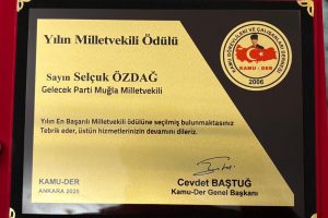 Muğla Milletvekili Özdağ’a ‘Yılın Milletvekili’ ödülü