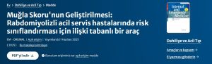 MSKÜ’den uluslararası literatüre önemli katkı: 'Muğla Skoru' geliştirildi