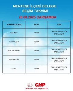 CHP Menteşe’de delege seçimleri 16 Ağustos’ta başlıyor