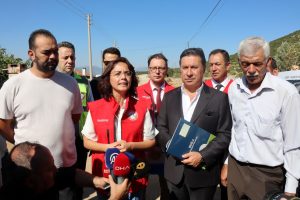 Başkanlardan yol çalışmalarına yerinde inceleme