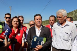 Başkanlardan yol çalışmalarına yerinde inceleme