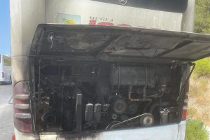 Menteşe’de yolcu otobüsünde yangın paniği Menteşe’de yolcu otobüsünde yangın paniği