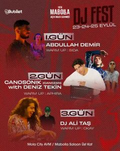 Mabolla DJ Festivali 23 Eylül’de başlıyor Mabolla DJ Festivali 23 Eylül’de başlıyor